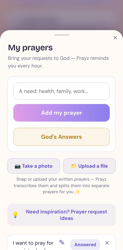 My prayers