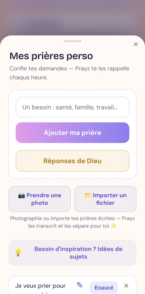 Mes prières perso